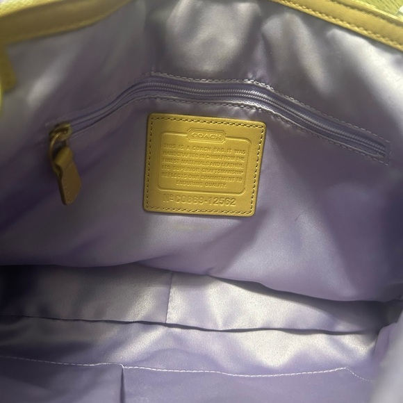 Coach Bleecker Legacy Buckle Leather Flap Shoulder Bag Y2K Vintage - Picture 11 of 16